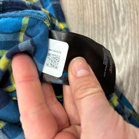 The North Face Regular Fit Men Green Blue Flanel Cotton Shirt sz M - Picture 6 of 11